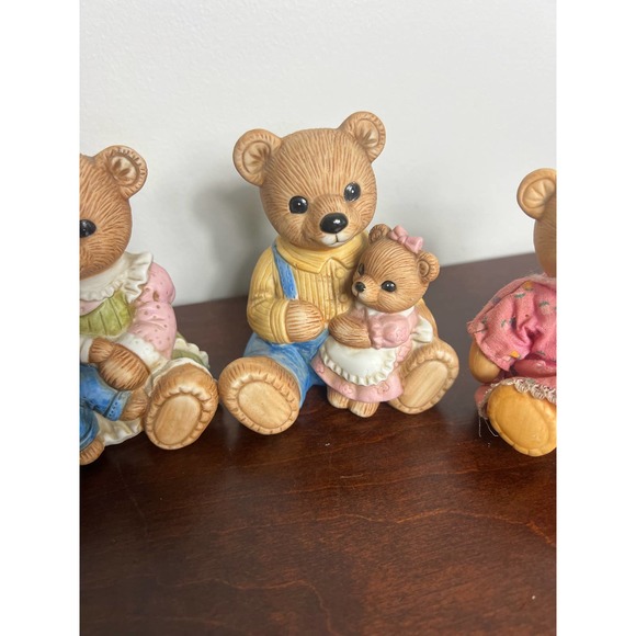 Vintage Homco set of 4 Bear figurines - Picture 5 of 9